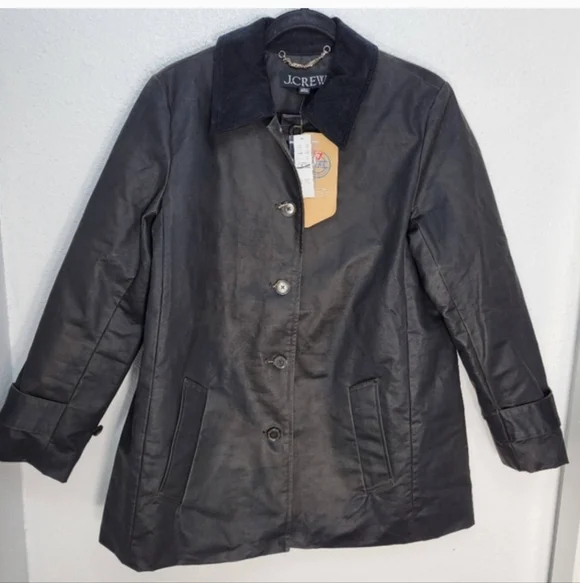 J Crew Coated Barn Jacket™ CN058 NWT $278 Washed Black Grey Combo - Picture 4 of 8